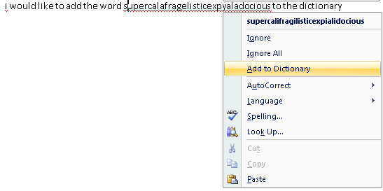 Add Words To Dictionary In Word 2016