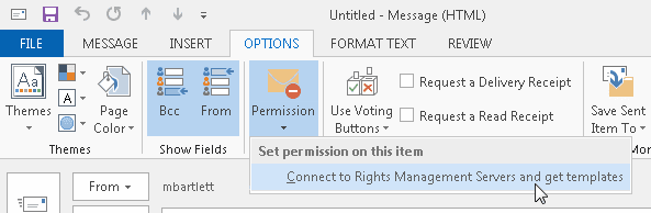 Connect To Rights Management Servers And Get Templates