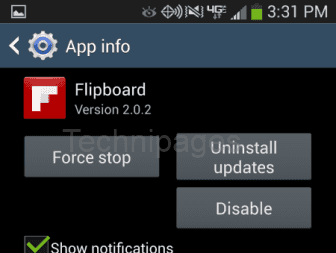 S4 app disable option
