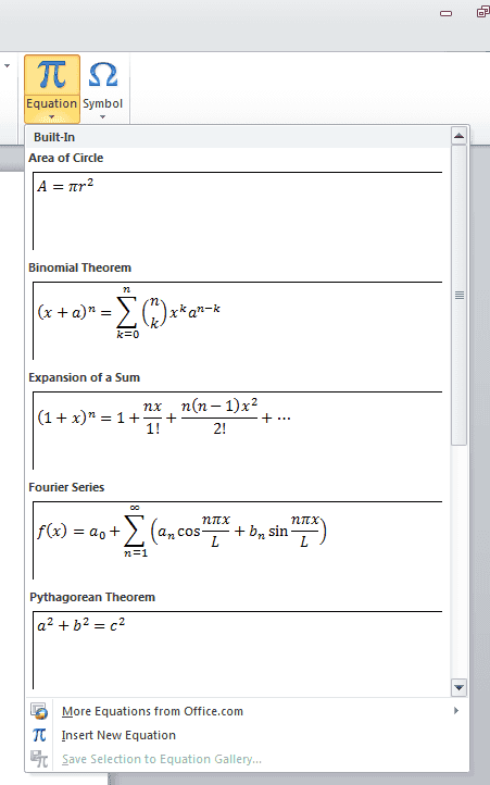 changing the equations font in word 2016 for mac