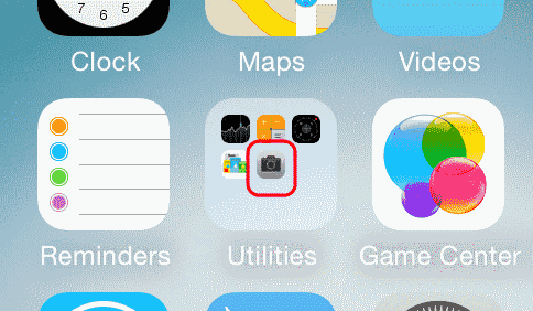 iOS Camera Icon in Folder