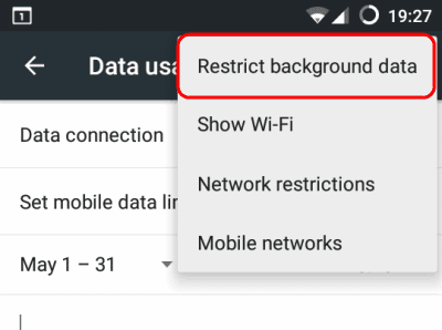 Cách Remove restrict background data trên các thiết bị Android