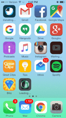 iOS apps stuck