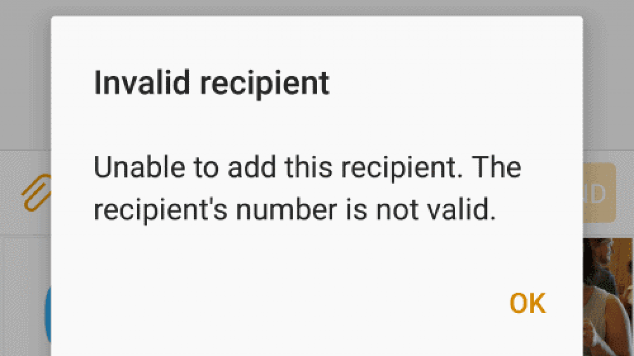 Android Fix Invalid Recipient Message Technipages