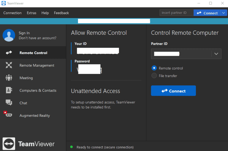 allow remote connections teamviewer android