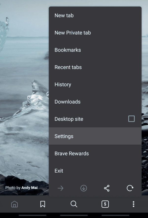 how to replace pictures in the brave browser