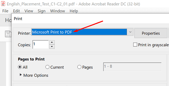 error requires adobe reader dc for mac or windows