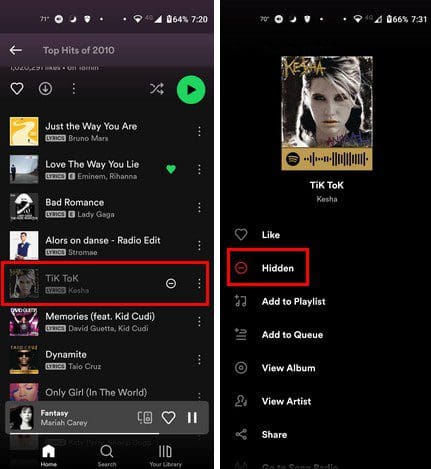 Spotify: How to Hide or Unhide a Song - Technipages